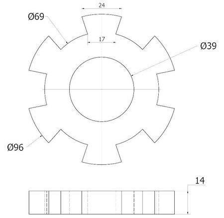 Wkładka gumowa sprzęgła E-7 SP-7