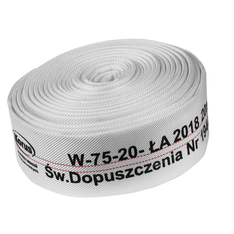 Wąż strażacki (pożarniczy) do motopomp 75mm/20m bez złączy, Korus