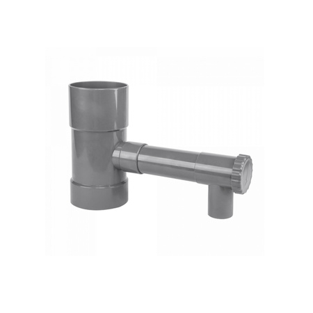 Zbieracz (łapacz) wody deszczowej z zaworem - 100mm szary Bradas