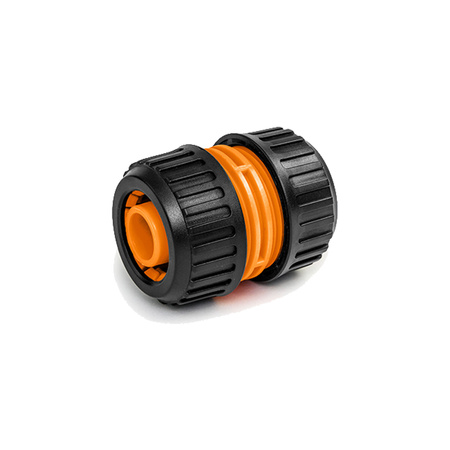 Łącznik szybkozłączek ogrodniczych plastikowy 3/4" zacisk x 3/4" zacisk (czarny) Bradas