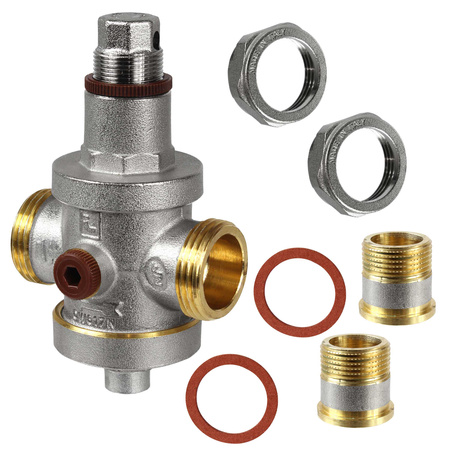 Reduktor ciśnienia 1" + śrubunki ITAP