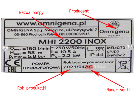 Korpus ssący MH 1700 / 2600 (seria: W) Omnigena