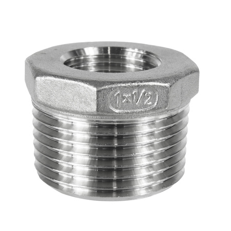 Redukcja nierdzewna (AISI 316) 1" GZ x 1/2" GW Profec