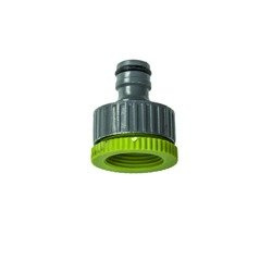 Szybkozłączka ogrodnicza plastikowa 3/4" GW x KLIK męski + redukcja 3/4" GZ x 1/2" GW (szara) Hydro-Fit