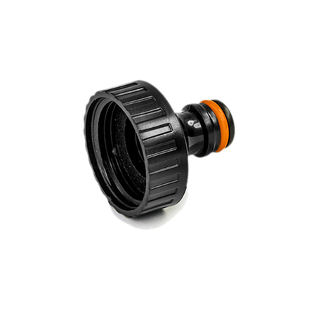 Szybkozłączka ogrodnicza plastikowa 1" GW x KLIK męski (czarna) Bradas