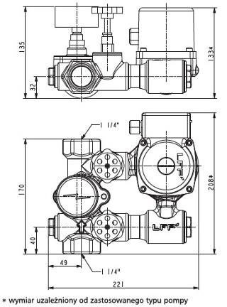 Zestaw różnicowo - pompowy W-PASS 32 PCOw 25/6