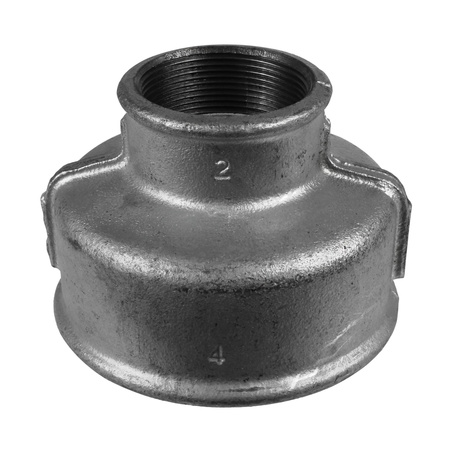 Mufa redukcyjna żeliwna ocynkowana 4" GW x 2" GW Mega