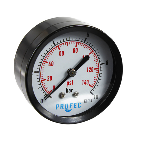 Manometr od 0 do 10 bar 1/4" GZ 63mm (wyjście tylne) Profec