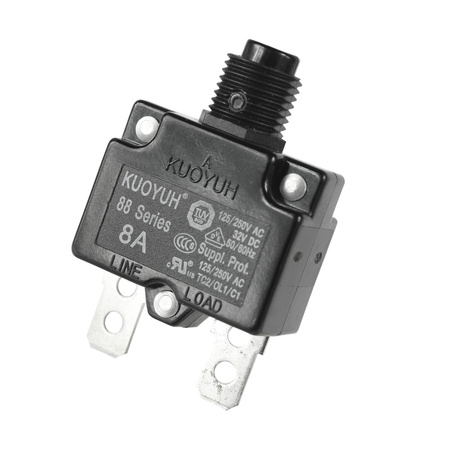 Wyłącznik nadprądowy 8A (88 Series, Kuoyuh) bez kapturka, bez nakrętki