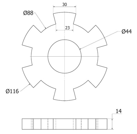 Wkładka gumowa sprzęgła E-9