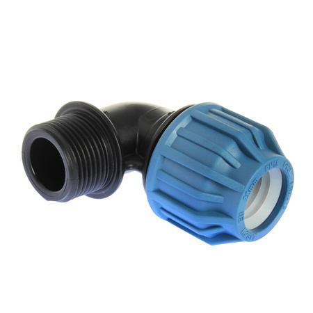 Kolano PE zaciskowe 25mm x 1" GZ PN16