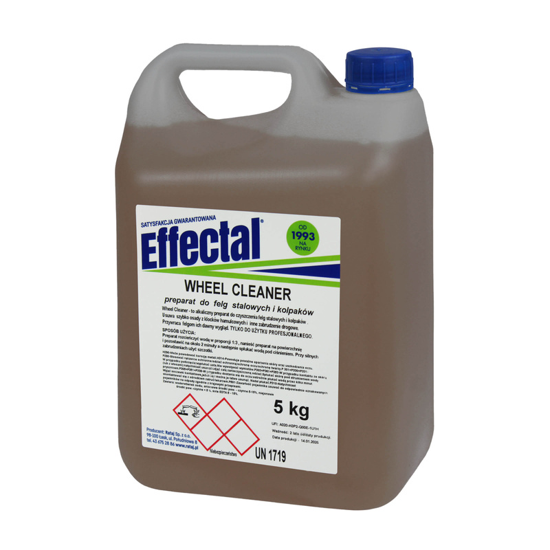 Środek do mycia felg stalowych i kołpaków Effectal Wheel Cleaner 5 L
