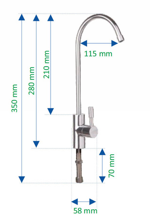 Wylewka pojedyncza - zawór ceramiczny