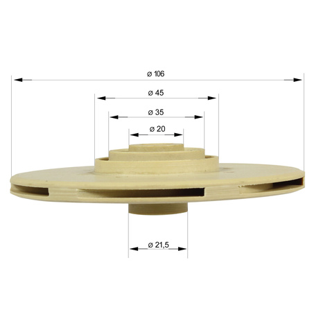 Wirnik MULTI 1100 / 1300 INOX (seria: A) Omnigena