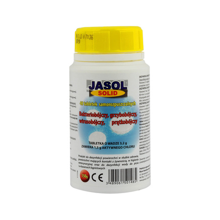 Preparat dezynfekcyjny JASOL SOLID 150g - 48 tab. - ZESTAW 50 OPAKOWAŃ