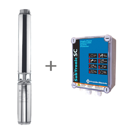 Pompa głębinowa E-TECH VS 4/18 1,5kW/230V FE PSC + skrzynka Subtronic