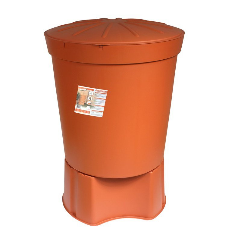 Zestaw - Zbiornik na deszczówkę Toscana Terracota 300L + podstawka