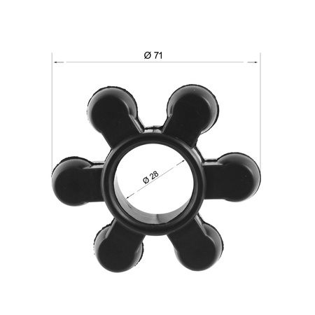 Wkładka gumowa sprzęgła LKR 75 Sigma