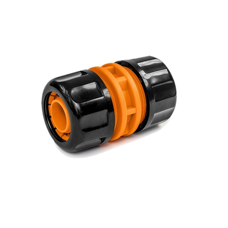 Łącznik szybkozłączek ogrodniczych plastikowy 1" zacisk x 1" zacisk (czarny) Bradas