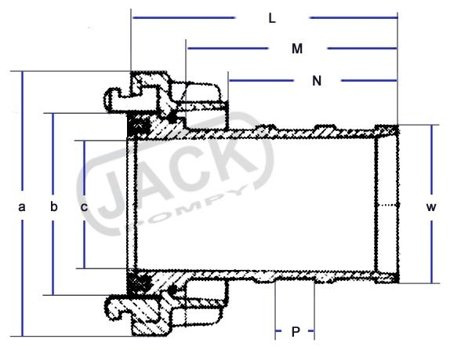 Szybkozłącze strażackie, łącznik tłoczny 110 - tuleja 100mm