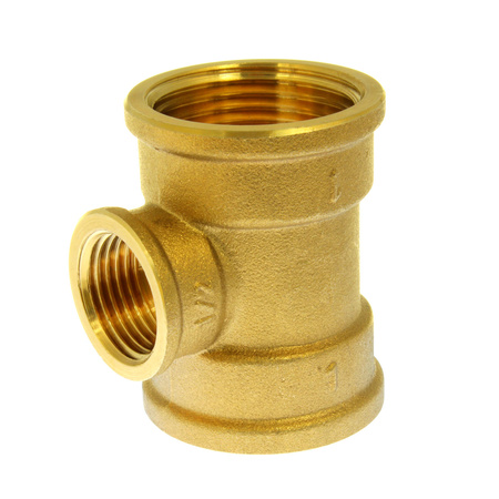 Trójnik redukcyjny mosiężny 1" x 1/2" x 1" GW