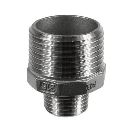 Nypel redukcyjny nierdzewny kwasoodporny (316) 3/4" GZ x 1/2" GZ Profec