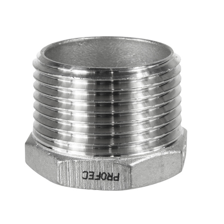 Redukcja nierdzewna (AISI 316) 1" GZ x 1/2" GW Profec