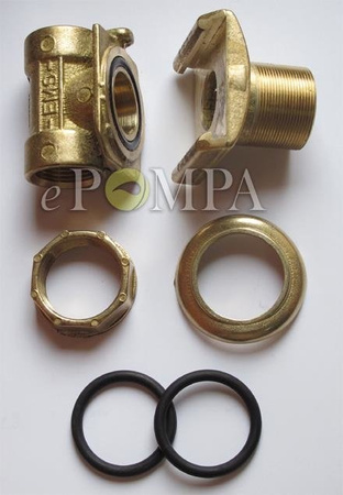 Adapter EMS (złącze szwedzkie) 1" mosiądz + pokrywa studni głębinowej 110-140mm