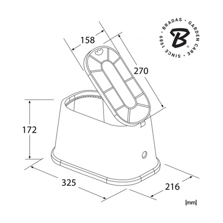 Skrzynia zaworowa "Mini" 32x21cm Bradas