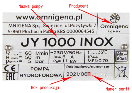 Wirnik INOX JS / JY 1000 (seria T) Omnigena #10