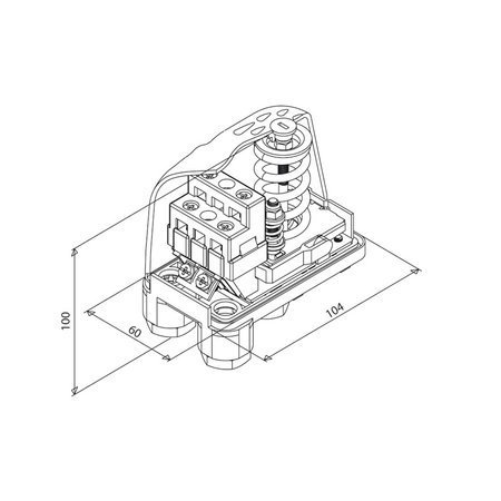 Wyłącznik ciśnieniowy PT5 do 5bar 1/4" GW (przyłącze obrotowe) 400V Italtecnica